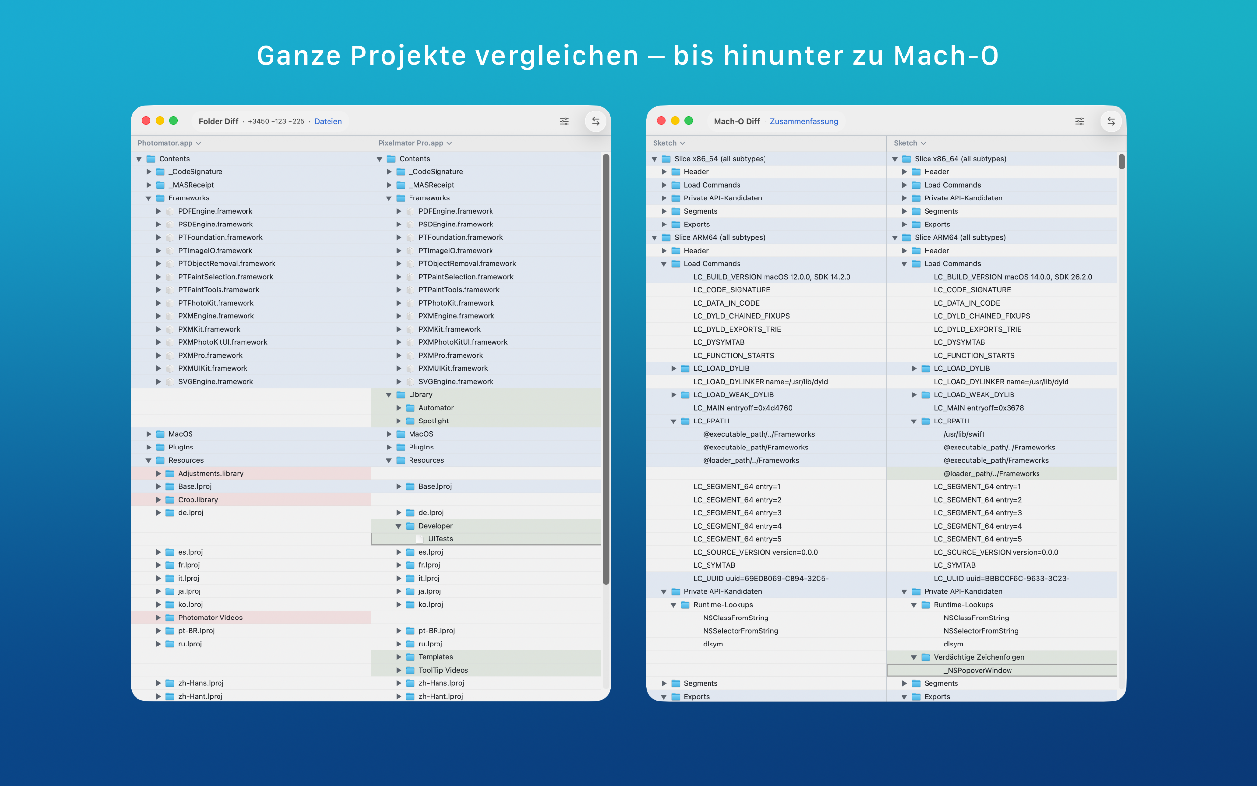 ABDiff Ordnervergleich auf macOS