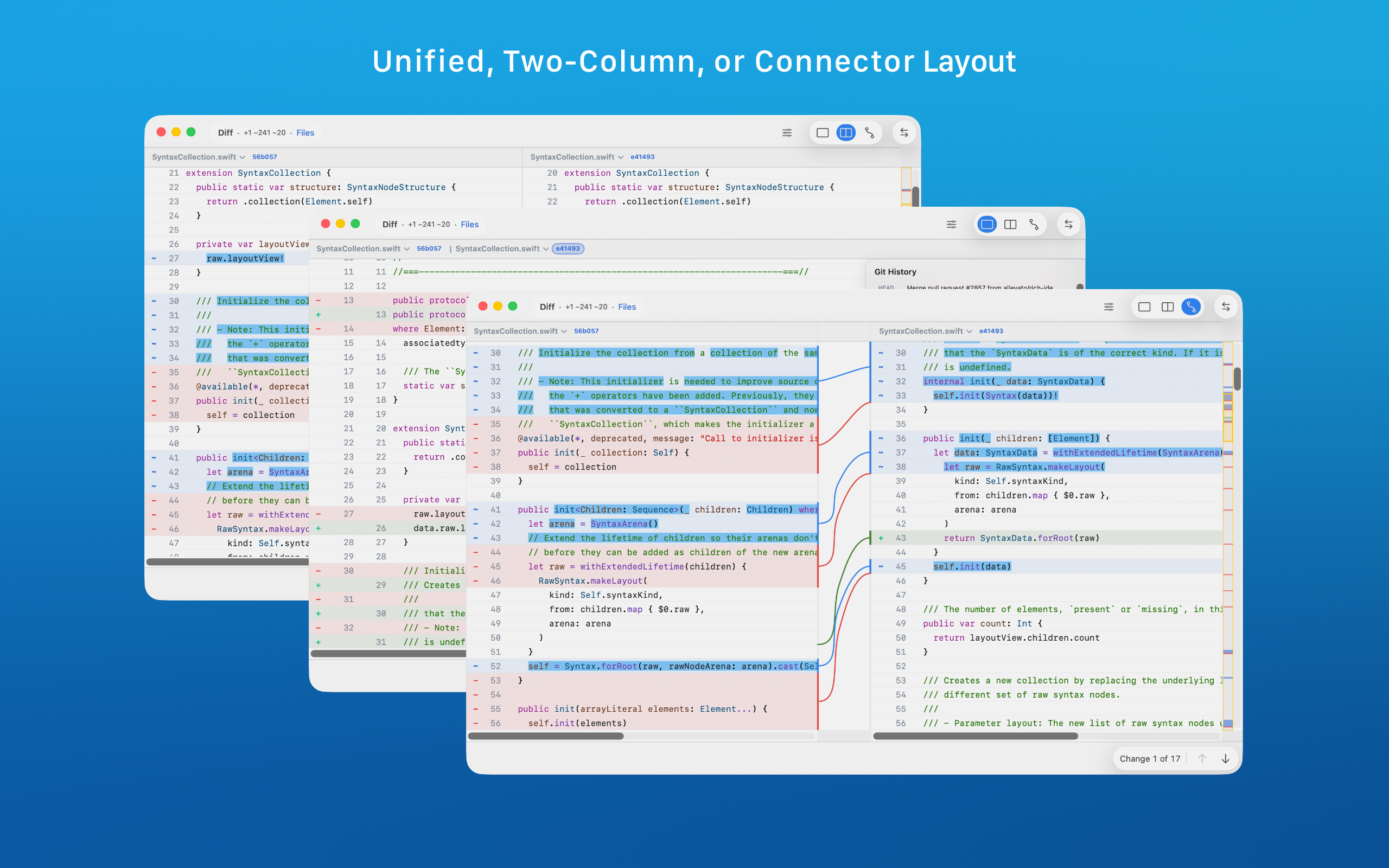 ABDiff text diff view on macOS